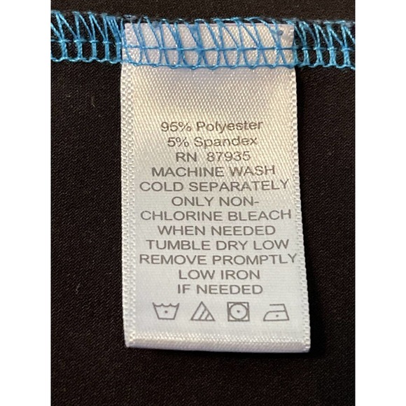 SUSAN GRAVER Women’s XS Active Top Polyester Spandex Blue Black - Picture 5 of 8